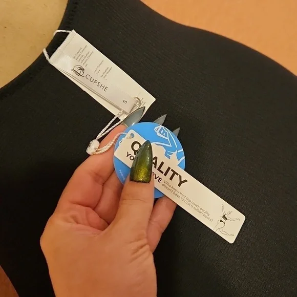 New! Classic black swimsuit Size small. Beach swim pool lake vacation minimalist - Picture 10 of 10